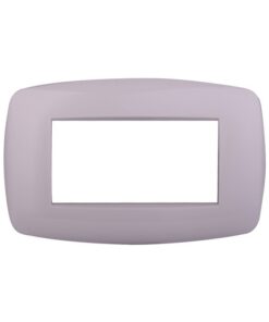 Placca Slim Serie Space 4P Colore Bianco Compatibile Con Bticino Living Light