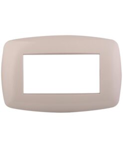 Placca Slim Serie Space 4P Colore Sabbia Compatibile Con Bticino Living Light