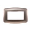 Placca Slim Serie Space 4P Colore Bronzo Compatibile Con Bticino Living Light