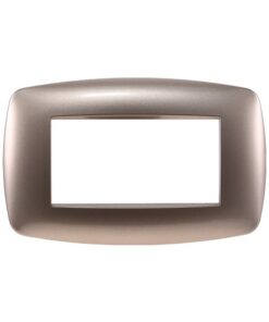 Placca Slim Serie Space 4P Colore Bronzo Compatibile Con Bticino Living Light