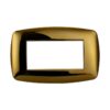 Placca Slim Serie Space 4P Colore Oro Lucido Compatibile Con Bticino Living Light