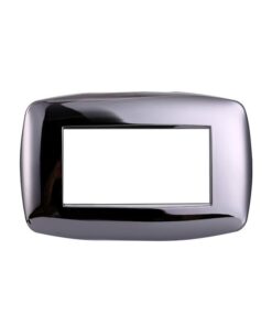 Placca Slim Serie Space 4P Colore Cromato Lucido Compatibile Con Bticino Living Light