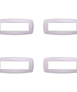 Placca Slim Serie Space 7P Colore Bianco Compatibile Con Bticino Living Light