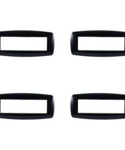 Placca Slim Serie Space 7P Colore Nero Compatibile Con Bticino Living Light