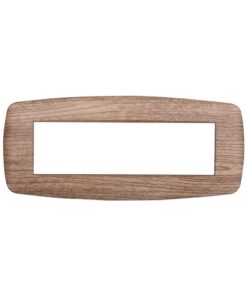 Placca Slim Serie Space 7P Colore Legno Chiaro Compatibile Con Bticino Living Light