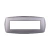 Placca Slim Serie Space 7P Colore Silver Compatibile Con Bticino Living Light