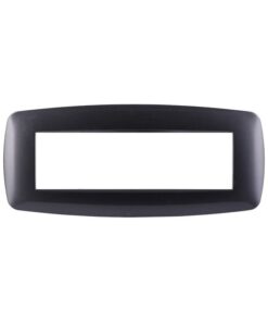 Placca Slim Serie Space 7P Colore Acciaio Scuro Compatibile Con Bticino Living Light