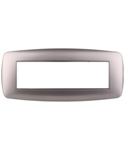 Placca Slim Serie Space 7P Colore Titanio Compatibile Con Bticino Living Light