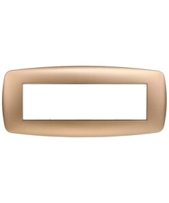 Placca Slim Serie Space 7P Colore Oro Compatibile Con Bticino Living Light