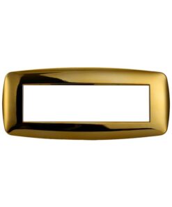 Placca Slim Serie Space 7P Colore Oro Lucido Compatibile Con Bticino Living Light