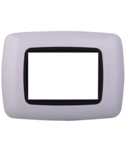 Placca Plastica Bombata Serie Space 3P Colore Bianco Compatibile Con Bticino Living International
