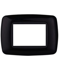 Placca Plastica Bombata Serie Space 3P Colore Nero Compatibile Con Bticino Living International