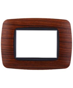 Placca Plastica Bombata Serie Space 3P Colore Radica Compatibile Con Bticino Living International