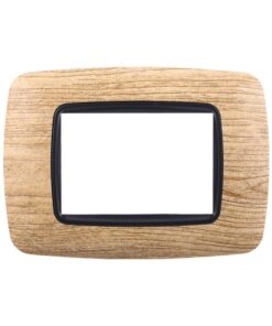 Placca Plastica Bombata Serie Space 3P Colore Legno Chiaro Compatibile Con Bticino Living International