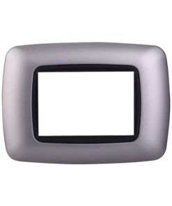 Placca Plastica Bombata Serie Space 3P Colore Silver Compatibile Con Bticino Living International