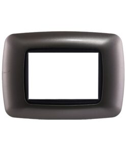 Placca Plastica Bombata Serie Space 3P Colore Titanio Compatibile Con Bticino Living International