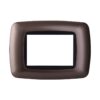 Placca Plastica Bombata Serie Space 3P Colore Bronzo Compatibile Con Bticino Living International