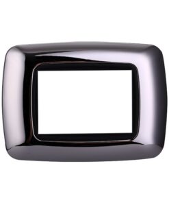 Placca Plastica Bombata Serie Space 3P Colore Cromato Lucido Compatibile Con Bticino Living International