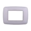 Placca Plastica Bombata Serie Space 3P Colore Bianco Completo Compatibile Con Bticino Living International