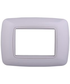Placca Plastica Bombata Serie Space 3P Colore Bianco Completo Compatibile Con Bticino Living International
