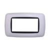 Placca Plastica Bombata Serie Space 4P Colore Bianco Compatibile Con Bticino Living International