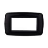 Placca Plastica Bombata Serie Space 4P Colore Nero Compatibile Con Bticino Living International