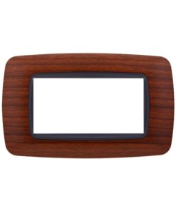 Placca Plastica Bombata Serie Space 4P Colore Radica Compatibile Con Bticino Living International