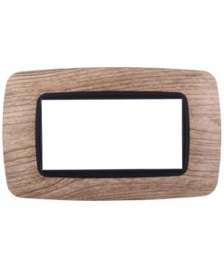 Placca Plastica Bombata Serie Space 4P Colore Legno Chiaro Compatibile Con Bticino Living International
