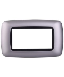 Placca Plastica Bombata Serie Space 4P Colore Silver Compatibile Con Bticino Living International