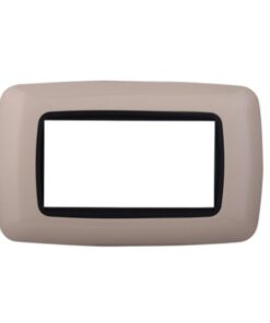 Placca Plastica Bombata Serie Space 4P Colore Sabbia Compatibile Con Bticino Living International