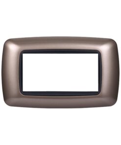 Placca Plastica Bombata Serie Space 4P Colore Bronzo Compatibile Con Bticino Living International