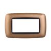 Placca Plastica Bombata Serie Space 4P Colore Oro Compatibile Con Bticino Living International