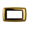 Placca Plastica Bombata Serie Space 4P Colore Oro Lucido Compatibile Con Bticino Living International