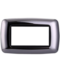 Placca Plastica Bombata Serie Space 4P Colore Cromato Lucido Compatibile Con Bticino Living International