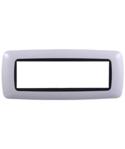 Placca Plastica Bombata Serie Space 7P Colore Bianco Compatibile Con Bticino Living International