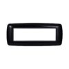 Placca Plastica Bombata Serie Space 7P Colore Nero Compatibile Con Bticino Living International