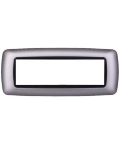 Placca Plastica Bombata Serie Space 7P Colore Silver Compatibile Con Bticino Living International