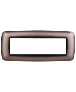 Placca Plastica Bombata Serie Space 7P Colore Bronzo Compatibile Con Bticino Living International