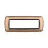 Placca Plastica Bombata Serie Space 7P Colore Oro Compatibile Con Bticino Living International