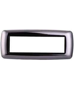 Placca Plastica Bombata Serie Space 7P Colore Cromato Lucido Compatibile Con Bticino Living International