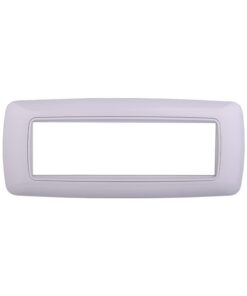 Placca Plastica Bombata Serie Space 7P Colore Bianco Completo Compatibile Con Bticino Living International