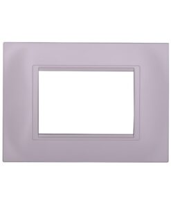 Placca Plastica Quadrata Serie Space 3P Colore Bianco Compatibile Con Bticino Living Light