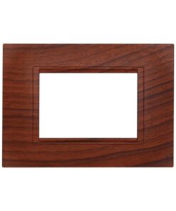 Placca Plastica Quadrata Serie Space 3P Colore Radica Compatibile Con Bticino Living Light