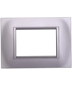 Placca Plastica Quadrata Serie Space 3P Colore Silver Compatibile Con Bticino Living Light
