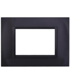 Placca Plastica Quadrata Serie Space 3P Colore Acciaio Scuro Compatibile Con Bticino Living Light