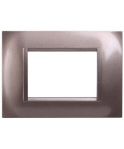 Placca Plastica Quadrata Serie Space 3P Colore Bronzo Compatibile Con Bticino Living Light