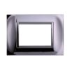 Placca Plastica Quadrata Serie Space 3P Colore Cromato Lucido Compatibile Con Bticino Living Light