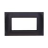 Placca Plastica Quadrata Serie Space 4P Colore Nero Compatibile Con Bticino Living Light