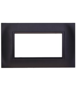 Placca Plastica Quadrata Serie Space 4P Colore Nero Compatibile Con Bticino Living Light