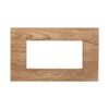 Placca Plastica Quadrata Serie Space 4P Colore Legno Chiaro Compatibile Con Bticino Living Light